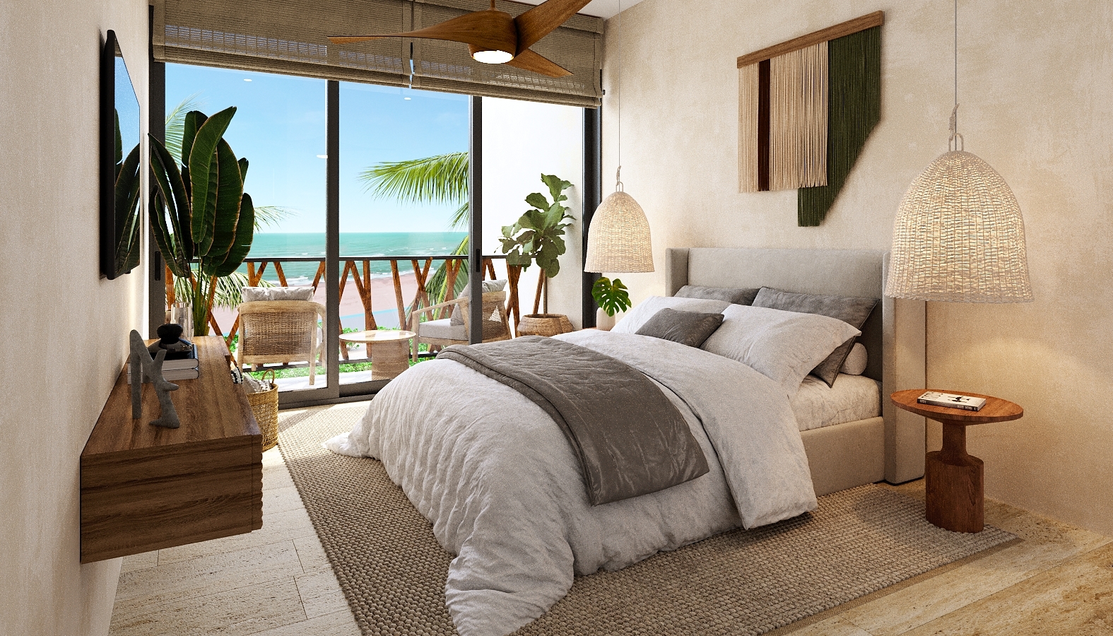 Área de amenidades con piscina y zona de estar